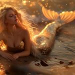 sirena nel mare dorato