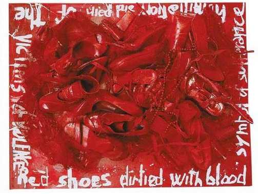 La scalinata delle scarpe rosse 1 scarpe rosse