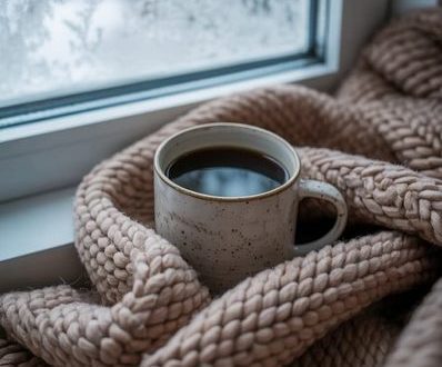 Spugne di porcellana e poliestere 2 tazza con caffè
