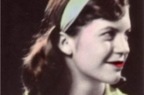 foto colorata di Sylvia Plath