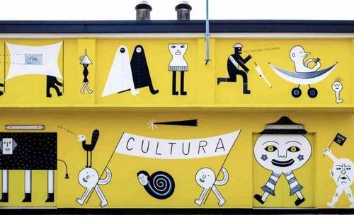notturno emogrante-murales a Tirana