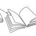 disegno con libri nel vento